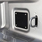 BuiltRight Industries 2020 Jeep Gladiator Bed Plug Plate Cover (Alum) - Black; 2020-2024