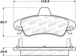 StopTech Street Brake Pads Mercury Cougar exc Sensor, Rear