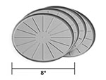 WeatherTech Round Coaster Set - Grey - Set of 8