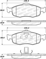 StopTech Street Brake Pads Mercury Cougar exc Sensor, Front