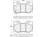 StopTech Sport Brake Pads Infiniti M35h Fr 1/12, Rear; 2012-2013