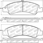 StopTech Sport Brake Pads Chevrolet Suburban 1500 Front Bracket Cast# 351C/352C, Front; 2008-2008