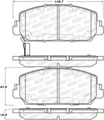 StopTech Street Brake Pads Honda Civic Si, Front; 2017-2018