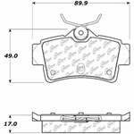 StopTech Street Brake Pads Ford Mustang GT, Rear; 1994-2004