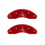 MGP 4 Caliper Covers Engraved Front & Rear Circle K/Kia Red Finish Silver Char 2011 Kia Optima; 2011-2013