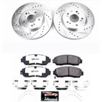 Power Stop 12-15 Honda Crosstour Front Z26 Street Warrior Brake Kit; 2012-2015