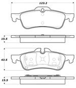 StopTech Street Brake Pads Mini Cooper S, Rear; 2008-2008