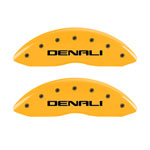 MGP 4 Caliper Covers Engraved Front & Rear Denali Yellow Finish Black Char 2003 GMC Safari; 2003-2003