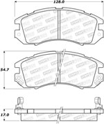 StopTech Street Brake Pads Subaru Legacy Brighton, Front; 1996-1996