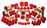 Energy Suspension 73-80 Chev/GMC 4WD w/Aftermarket Front Springs Red Hyper-Flex Master Bushing Set; 1973-1980