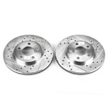 Power Stop 00-01 Dodge Neon Front Evolution Drilled & Slotted Rotors - Pair; 2000-2001