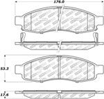 StopTech Street Select Brake Pads Nissan Armada 320mm Front Disc, Front; 2006-2006