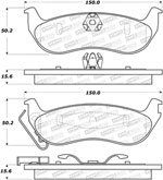 StopTech Street Select Brake Pads Mercury Grand Marquis, Rear