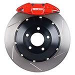 StopTech Scion FR-S Big Brake Kit ST-22 Red Calipers & 2-Piece No Coating Slotted Rotors, Rear; 2013-2016