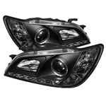 Spyder Lexus IS300 ( HID Type ) DRL LED Projector Headlights - Black - (PRO-YD-LIS01-HID-DRL-BK)