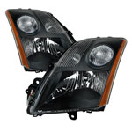 xTune Nissan Sentra 07-09 L4 2.0L 2.5L Only OEM Style Headlights - Black HD-JH-NS07-2.0L-BK; 2007-2009