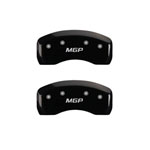 MGP 2 Caliper Covers Engraved Rear MGP Black Finish Silver Characters 2007 Acura RL; 2006-2008