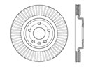 StopTech Ford Flex Sport Cross Drilled Brake Rotor, Front Right; 2011-2018