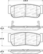 StopTech Street Brake Pads Kia Sorento, Rear