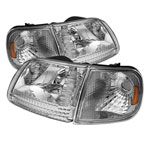 xTune Ford F150 / Expedition Crystal Headlights w/Corner - Chrome