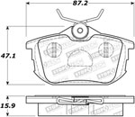 StopTech Street Brake Pads Volvo S40 4 Lug, Rear