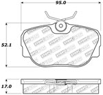 StopTech Sport Brake Pads Saab 9000, Front