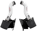 AEM 07 350z Polished Dual Inlet Cold Air Intakes w/ Heat Sheilds; 2007-2007