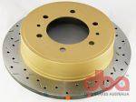 DBA 06-10 Hummer H3 Rear 4000 Series Drilled & Slotted Rotor; 2006-2010