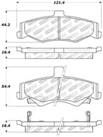 StopTech Street Select Brake Pads Pontiac Firebird, Rear; 1998-2002