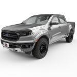 EGR 19-22 Ford Ranger Painted To Code Ingot Traditional Bolt-On Look Fender Flares Silver Set Of 4; 2019-2022