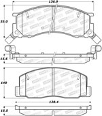 StopTech Street Brake Pads Toyota Previa Fr 5/90, Front