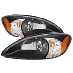 Xtune Ford TaurUS 2000-2007 Crystal Headlights Black HD-JH-FTA00-AM-BK; 2000-2007