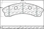 StopTech Sport Brake Pads Chevrolet Corvette Z06 12 Pad Set, Front