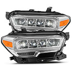 AlphaRex Toyota Tacoma NOVA LED Projector Headlights Plank Style Chrome w/Activation Light