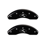 MGP 4 Caliper Covers Engraved Front & Rear Circle K/Kia Black Finish Silver Char 2013 Kia Optima; 2011-2013