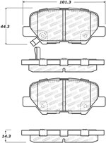 StopTech Street Select Brake Pads Mazda 6 Manual Parking Brake, Rear