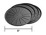 WeatherTech Round Coaster Set - Black - Set of 6