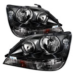 Xtune Lexus Rx300 99-03 Halogen Only (Bulbs Not Included) Crystal Headlights Black PRO-JH-LRX99-BK; 1999-2003