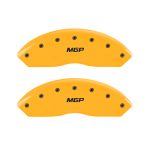 MGP 2 Caliper Covers Engraved Front MGP Yellow Finish Black Char 1998 Chevrolet Express 2500