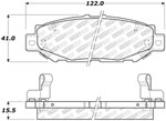 StopTech Street Select Brake Pads Lexus GS300, Rear