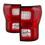 Spyder 07-13 Toyota Tundra V2 Light Bar LED Tail Lights - Red Clear ALT-YD-TTU07V2-LB-RC; 2007-2013