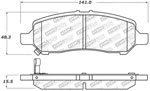 StopTech Sport Brake Pads Dodge Dart, Rear; 2013-2016