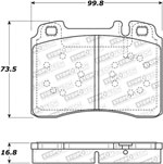 StopTech Street Brake Pads Mercedes-Benz SL500, Front; 1994-1998