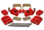 Energy Suspension 73-84 K5 Blazer 4WD Fullsize Red Complete Motor&Trans Mount Set Zinc Finish; 1973-1984