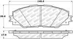 StopTech Street Select Brake Pads Pontiac Vibe, Front; 2009-2010