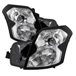 Xtune Cadillac Cts 03-07 Crystal Headlights Halogen Model Only Chrome HD-JH-CCTS03-C; 2003-2007