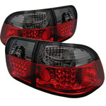 Spyder Honda Civic 4Dr LED Tail Lights - Red Smoke - (ALT-YD-HC96-4D-LED-RS); 1996-1998