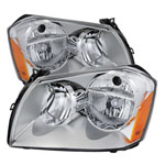 Xtune Dodge Magnum 05-07 Crystal Headlights Chrome HD-JH-DMAG05-AM-C; 2005-2007