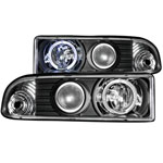 ANZO USA Chevrolet S-10 Projector Headlights W/ Halo Black