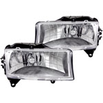 ANZO USA Dodge Durango Crystal Headlights Chrome; 1998-2003